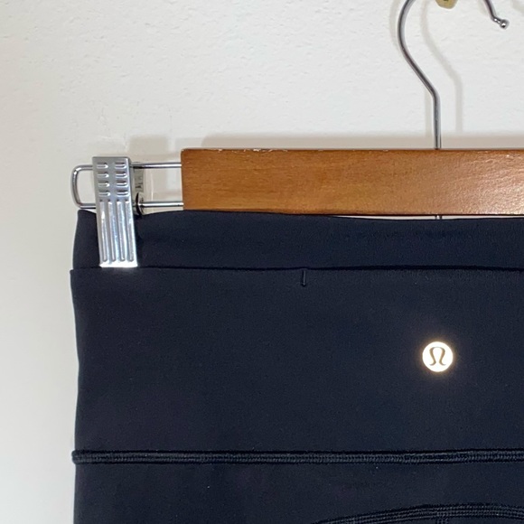 Lululemon Mix & Mesh Crop Leggings 21" Chirasu Black Size 6 Small - Picture 5 of 12